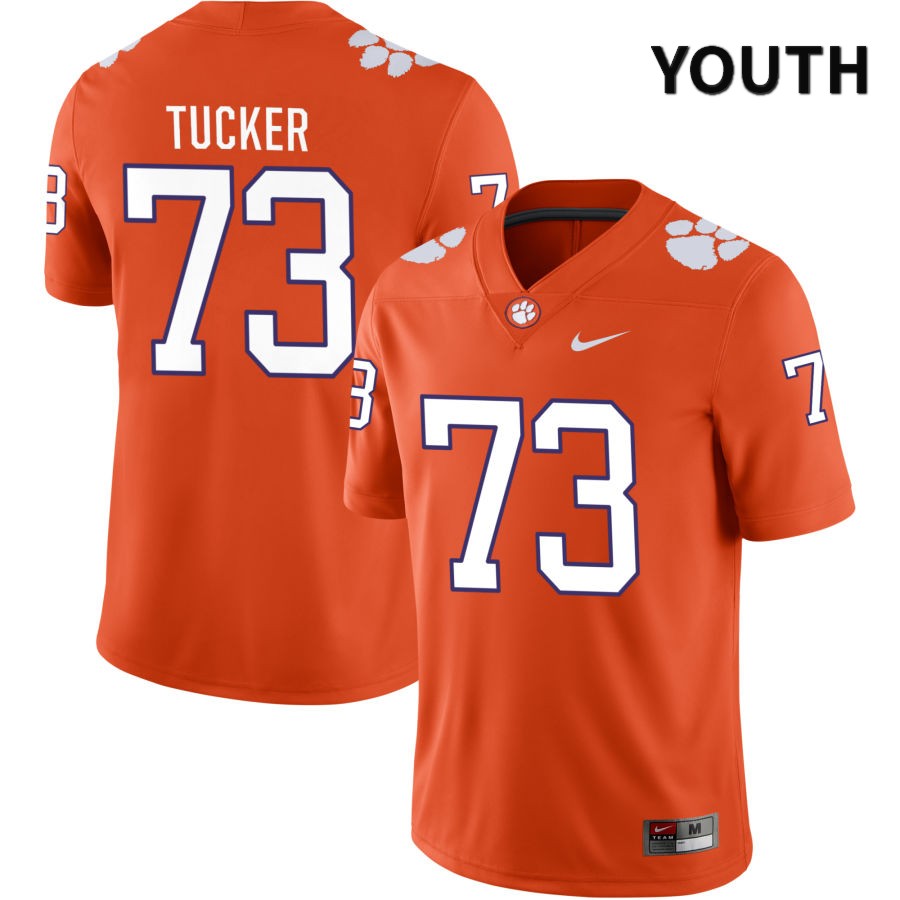 Youth Clemson Tigers Bryn Tucker #73 College Orange NIL 2022 NCAA Authentic Jersey New Year TCN82N3N